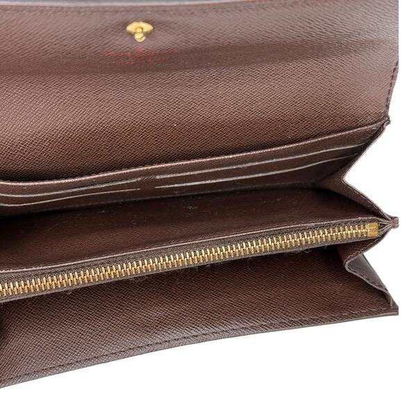 Louis Vuitton Damier Ebene Portefeuille Sarah Wallet Authentic Made In Spain - Picture 5 of 16